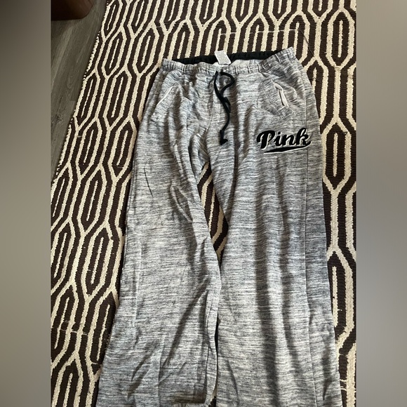 PINK gray sweatpants - Picture 1 of 2